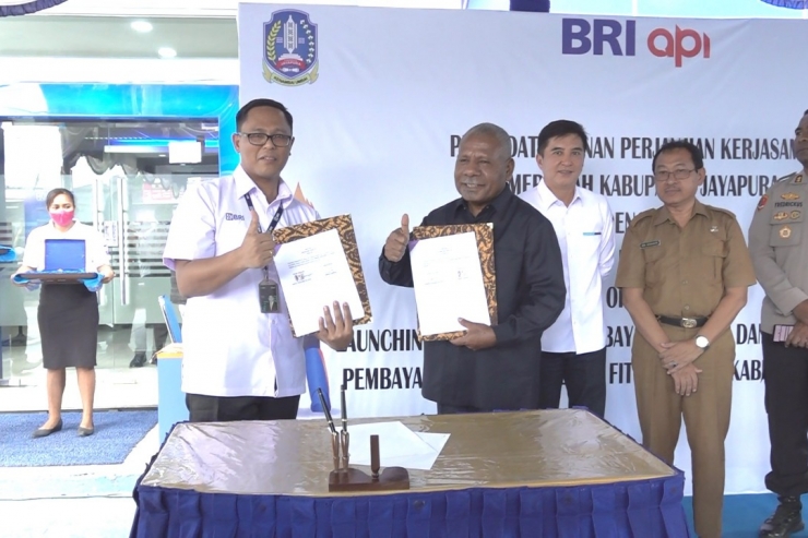 Pemkab Jayapura dan BRI Kanca Sentani Lakukan Penandatanganan Perjanjian Kerjasama