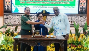 Peduli Pendidikan, Kodam Cenderawasih Teken Kerjasama dengan Yayasan Gema Valentine Papua