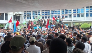 Aksi Damai Mahasiswa Cipayung Plus di kantor DPRP dan Mapolda Papua, Sampaikan Sejumlah Tuntutan