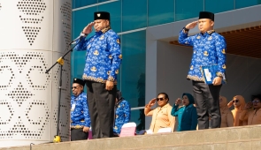 Gubernur Fakhiri Pimpin Upacara HUT Korpri ke-54, Minta ASN Tingkatkan Layanan Publik